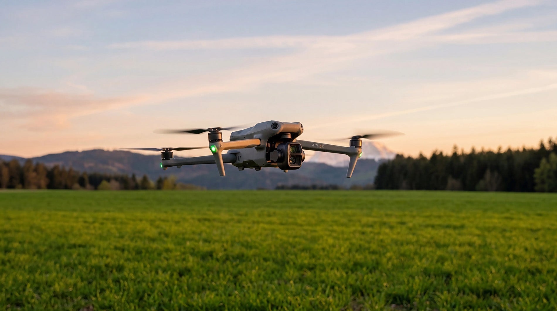 Flying drones in spring