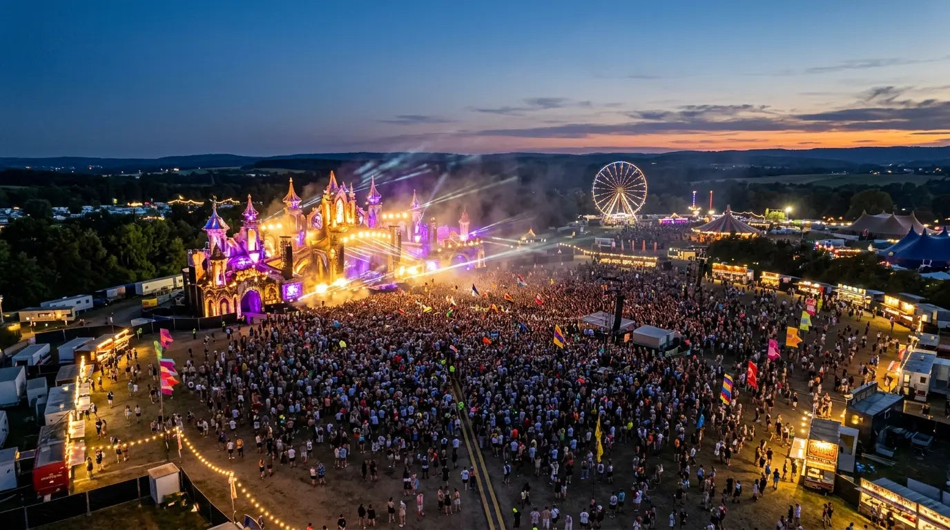 Flying drones over festivals and events