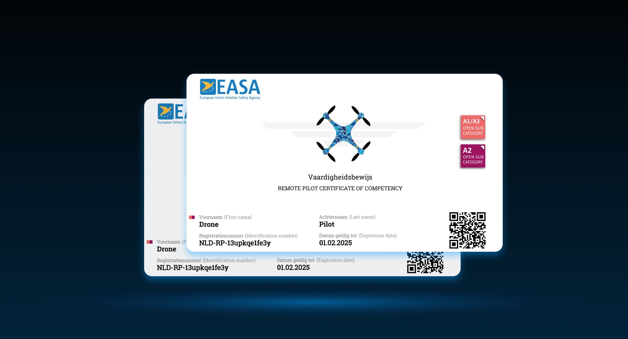 EU Drone License (A1-A3 and A2, including exams)