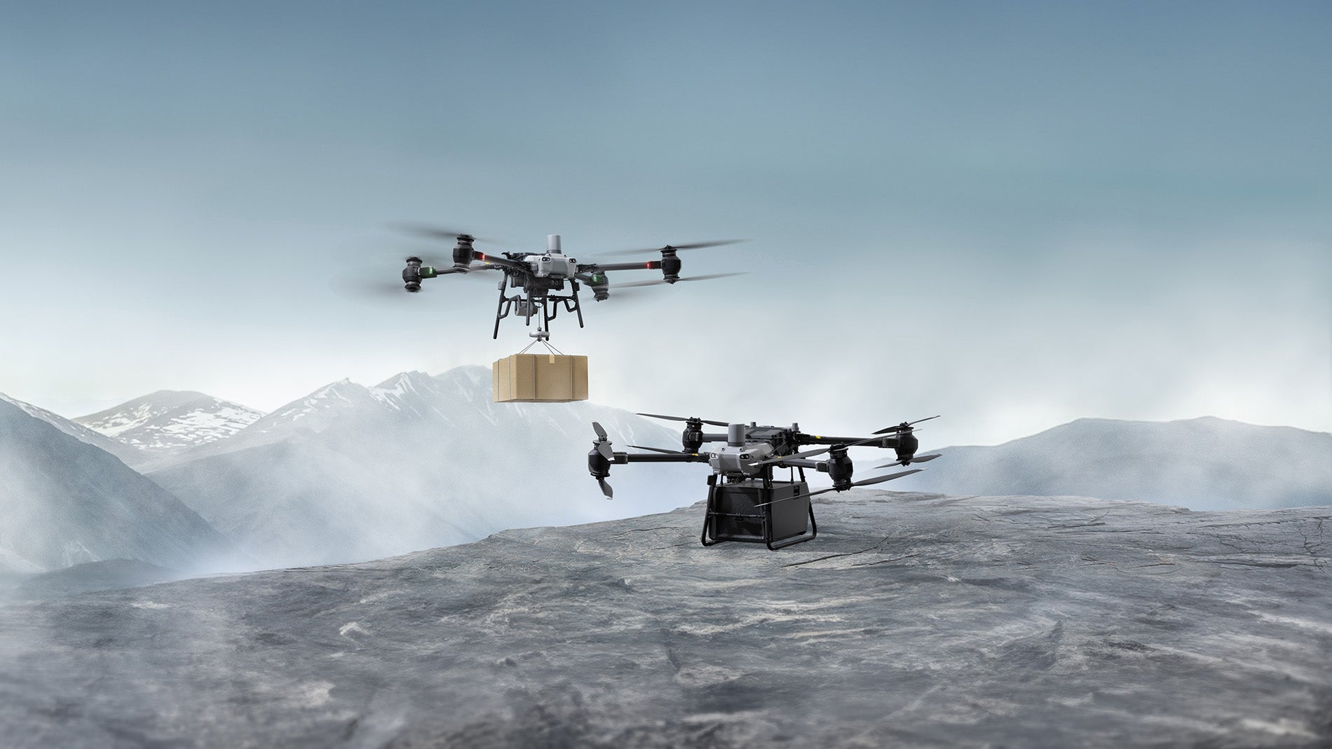 DJI FlyCart 30 assists in mountain rescues